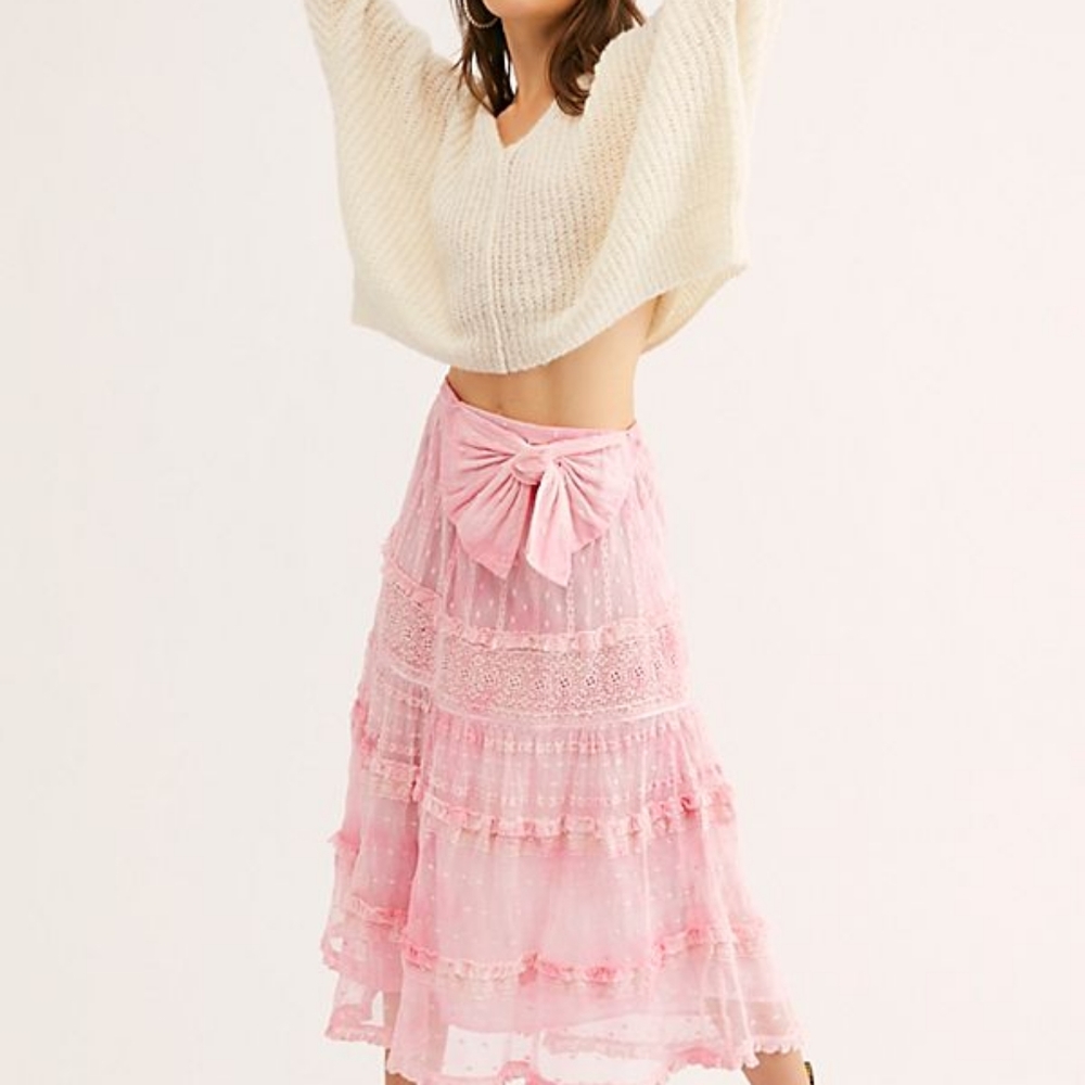 LoveShackFancy Coleman Maxi Skirt